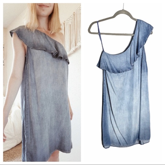 CLOTH & STONE One Shoulder Ruffle Dress XS - Picture 1 of 7